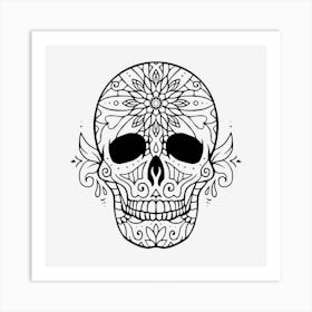 Mandala Skull 07 Art Print