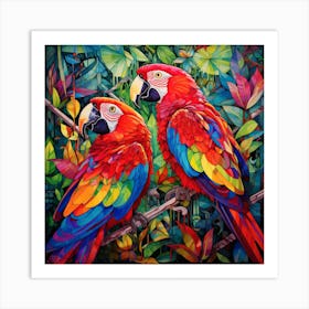 Two Parrots 2 Art Print