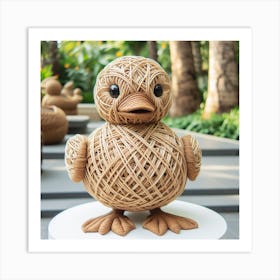 A Duck baby made of rope Art Print