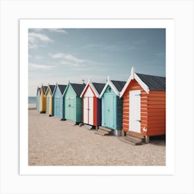 Beach Huts Art Print