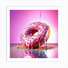 Donut Drip Art Print