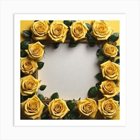 Yellow Roses Frame 7 Art Print