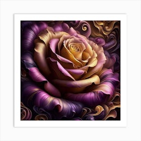 Purple Rose 3 Art Print