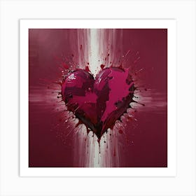 Heart Splatter 1 Art Print