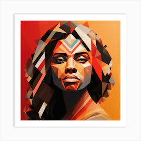 Geometric Australian Aboriginal Woman 01 Art Print