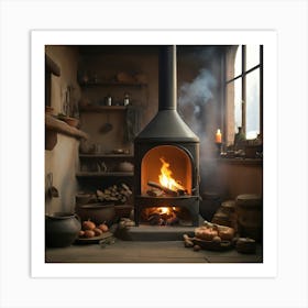 Wood Burning Stove 3 Art Print