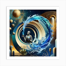 Cosmic Aquarius Art Print