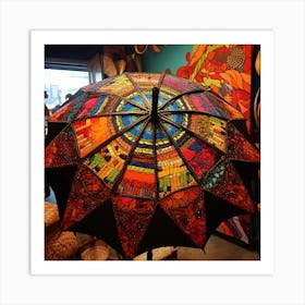 Mosaic Umbrella Art Print