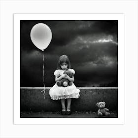 Little Girl With Balloon 1 Art Print