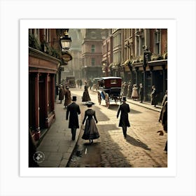 Street Scene In London Art Print