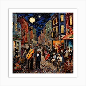 Jazz On The Street Art Print