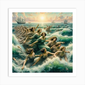 Mermaids Women Art Print