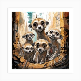 Meerkats Art Print