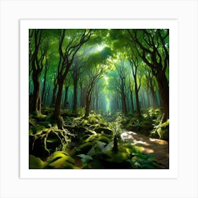 Mossy Forest Art Print