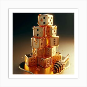 Golden Dice Art Print