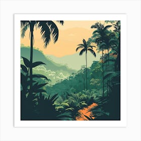 Tropical Jungle 1 Art Print