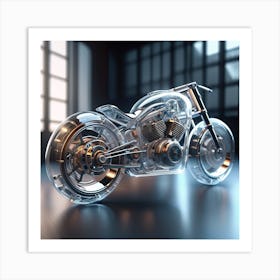 Glass Motorcycle Art Print