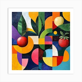 Abstract Fruit Painting Art Art Print