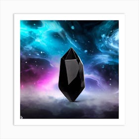 Black Crystal Art Print