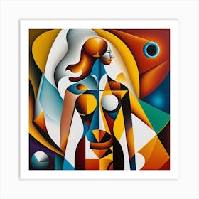 Her in abstract 2 Art Print