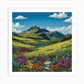 Default A Vibrant And Colorful Illustration Of Ben Vorlich Sco 0 Art Print