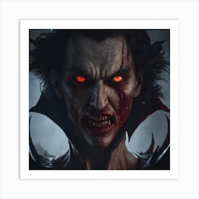 Vampire with Red Eyes Art Print
