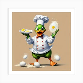 Chef Duck 22 Art Print