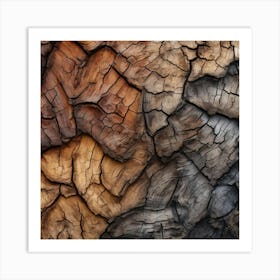 Burnt Tree Bark Texture Art Print