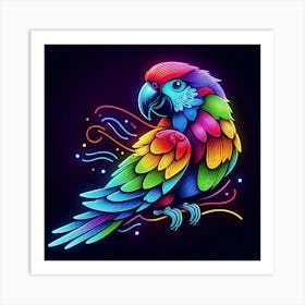 Colorful Parrot Art Print