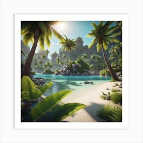 Tropical Beach 2 Art Print