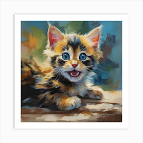 Kitten playfulness 3 Art Print