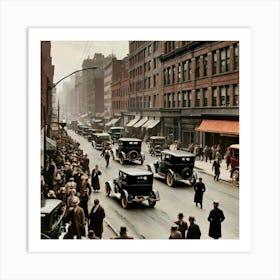 Nyc Street Scene Art Print