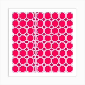 Pink tiles pattern art Art Print