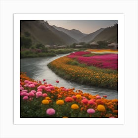 Tibetan Flowers Art Print