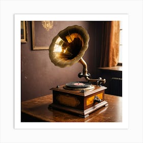 Nostalgia in Every Note: The Gramophone's Legacy Art Print