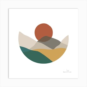 Sunset In A Circle.A fine artistic print that decorates the place. Art Print