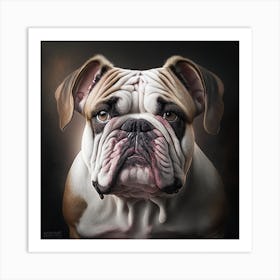 Bulldog Portrait 1 Art Print