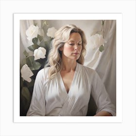 Leonardo Diffusion Xl Serene Portraits Showcases White Women I 0 Art Print