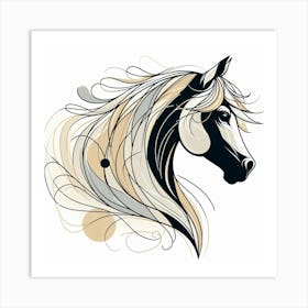 Creative Horse Beauty Illustration Nr 171 Art Print