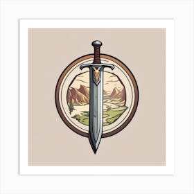 Sword And Shield Art Print