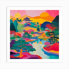 Colourful Gardens Katsura Imperial Villa Japan 3 Art Print