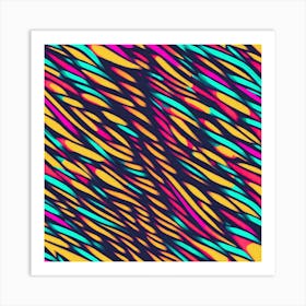 Abstract Zig Zag Pattern Art Print