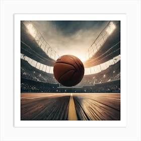 Basketball Ball - Basketball Stock Videos & Royalty-Free Footage Art Print