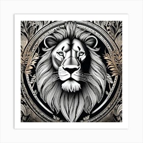 Lion Head 28 Art Print