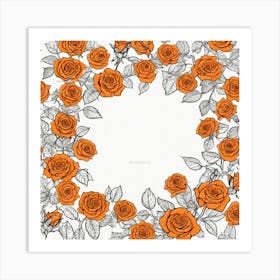 Orange Roses 13 Art Print