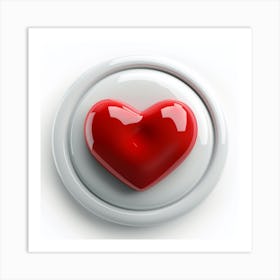 Heart Button — Stock Photo Art Print