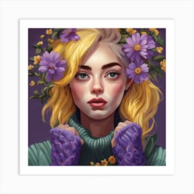 Flower Girl Art Print