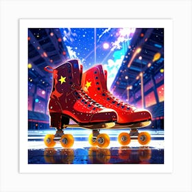 Roller Skates 1 Art Print