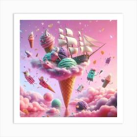 Ice Cream Ship Art Print