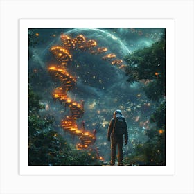 Man In The Forest Art Print